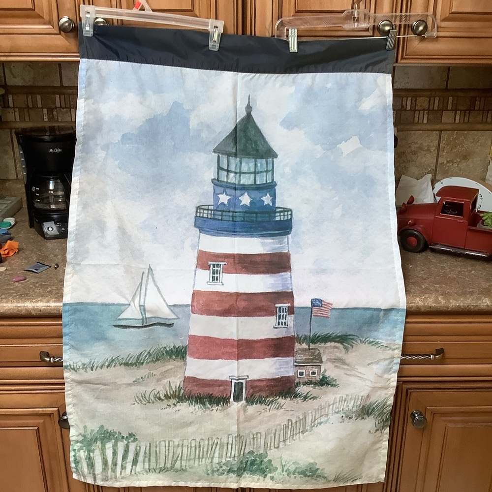 GORGEOUS LARGE LIGHTHOUSE FLAG